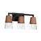Maxim Lighting Carpenter 3-Light Bath Vanity, Walnut/Black 21623CLWNBK - alternate 1